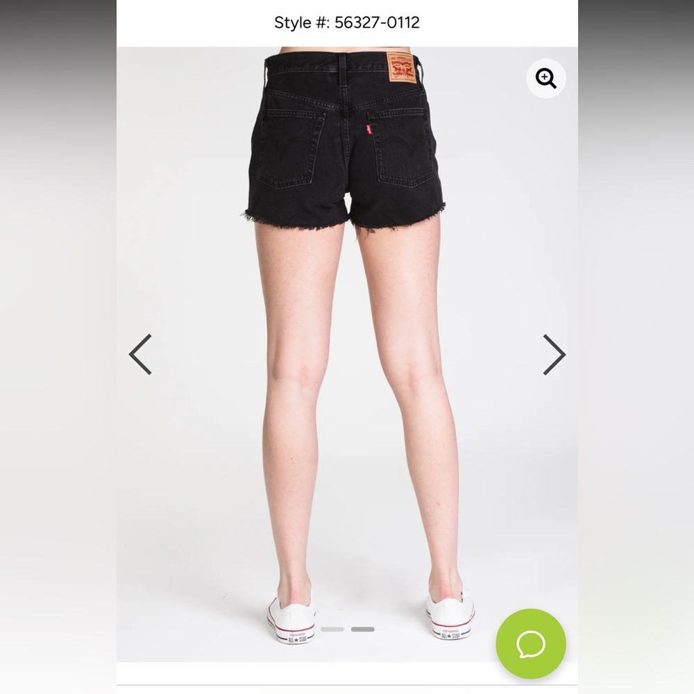 Levi's Black Jean Shorts Classic Cut-Off Style
